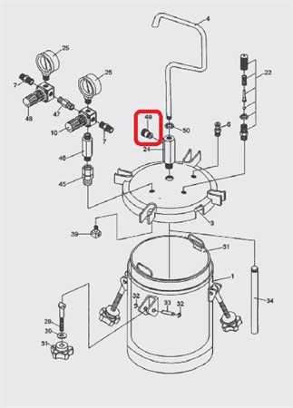 Fluid Outlet Joint Sus 303 3/8"